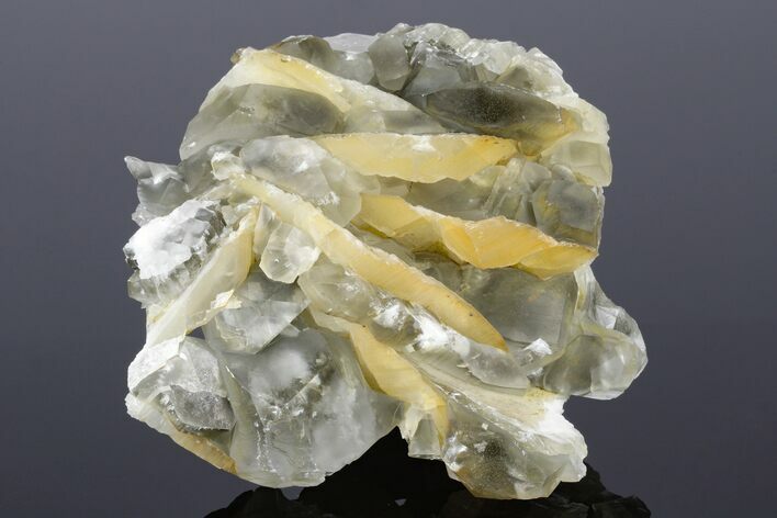 Calcite Crystal Cluster with Pyrite Inclusions - Norway #177557